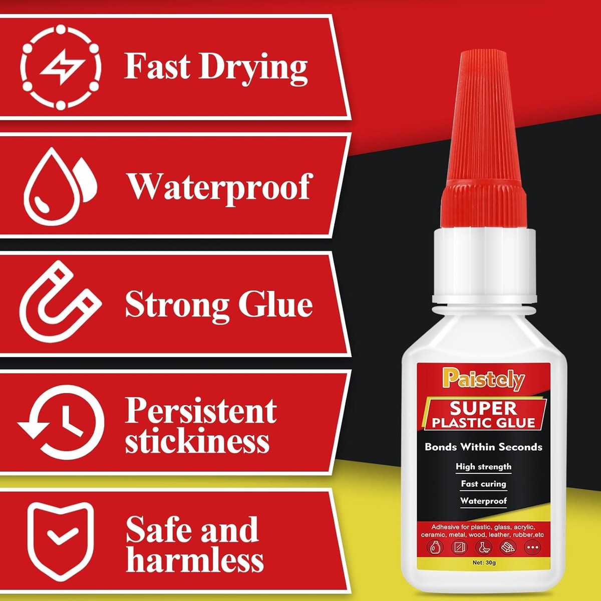 ADHESIVE GURU Plastic Glue 0.7 Oz – Fast-Drying Super Glue For Plastic Repairs, Models, Toys, DIY & 3D Printing - View #2
