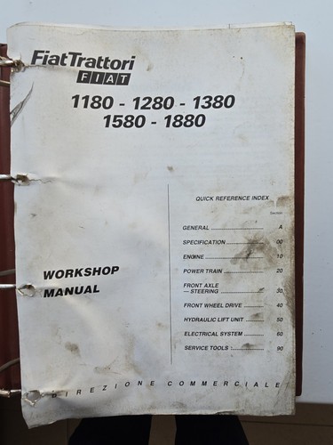 MANUALE OFFICINA TRATTORE FIAT 1180 1280 1380 1580 1880 - Foto 2 di 5