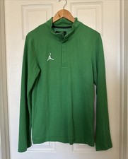 Jordan TEAM Men  s Small Dri-FIT Half-Zip Athletic Top Green DQ7913-377 NEW