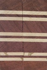Laminated Purpleheart Maple 2 pc Razor Knife Scales 3/16" x 2" x 6" - 7862