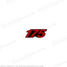 Fits Mercury Single "175" Decal - Red Large (Rear)