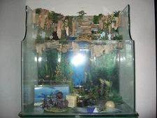 FENG SHUI AQUARIUM AQUA VIM China fish tank Custom bent glass Aquarium RARE!