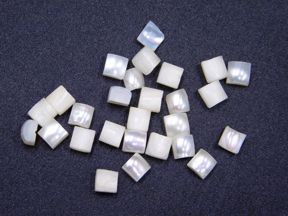 Pedra preciosa solta cabine quadrada pérola natural 6,5 cts 30 peças 3 mm para joias P-3493 - Imagem 4 de 4