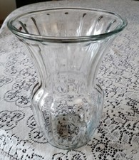 Choice 4 Clear Glass Vases; 1 LG Flared Paneled/2 MED Clear Flared G3/1 Straight