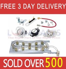 Heating Element Kit Thermostat Fuse Kenmore Dryer 90 Series Elite HE3 Whirlpool