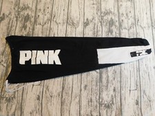 VICTORIA SECRET PINK SWEATPANTS DOWN THE LEG LOGO ZIPPER ANKLES JOGGER XS Y2K