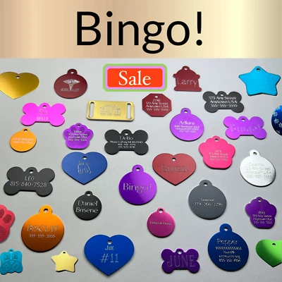 Custom Engraved Dog Tags Personalized Dog Collar Pet Tags Engraved Pet ID SALE