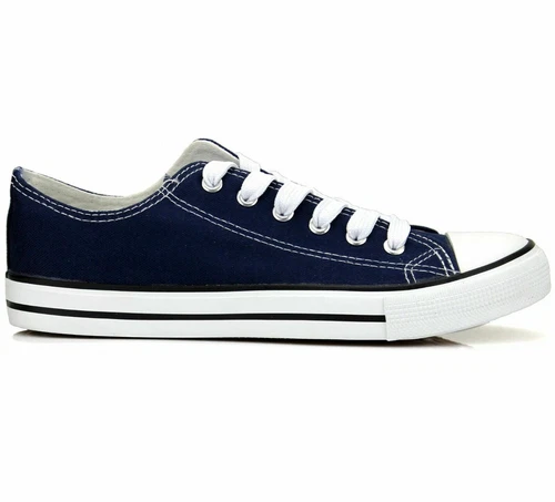 New Womens Shoes Low Top Canvas Suede Fashion Sneakers Sport Navy Casual Size 6