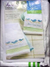 HOME TWEET HOME EMBROIDERY KIT BY ANNIE'S CREATIVE WOMAN, NEW IN PACKAGE, KITCHE