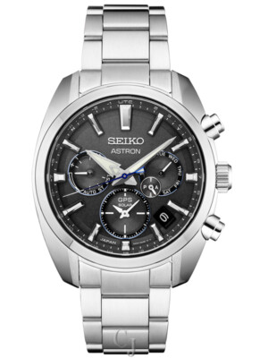 Seiko Astron GPS Solar Dual-Time Charcoal Dial Men s Watch SSH051