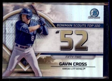 2023 Bowman Top 100 Gavin Cross Kansas City Royals #BTP-52 3 Card Lot