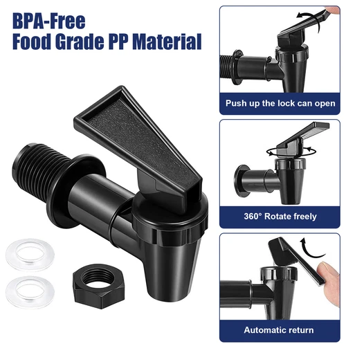 5 Water Spigot Tap Beverage Dispenser Jug Cooler Spout Bucket Bottle Replacement - Picture 6 of 8