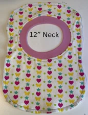 Bib 12" Neck Pull Over Head T-Shirt Special Needs Drool cotton polyester blend