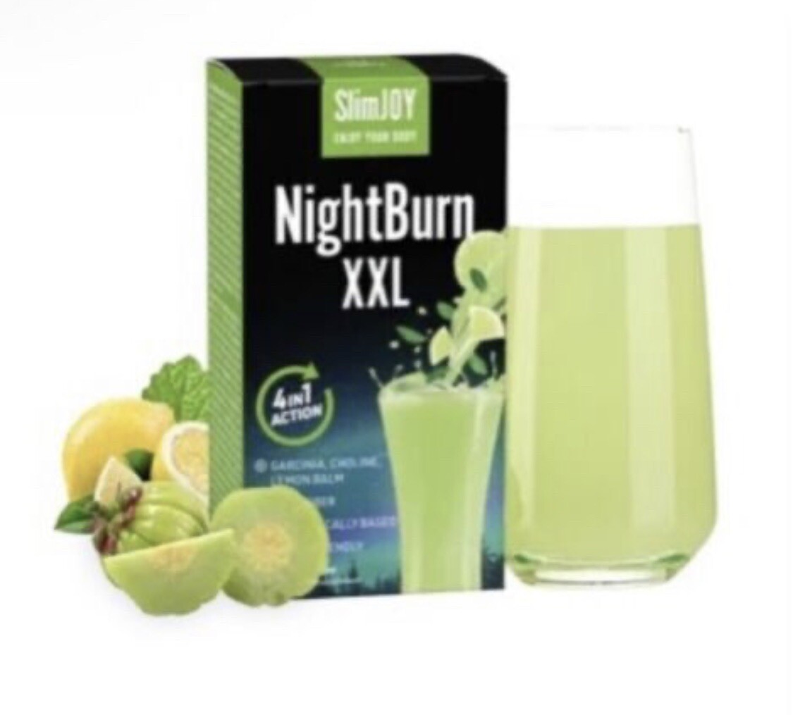 Slimjoy Nightburn Extreme 4 in 1 Fat Burning Raspberry Drink 10 Sachet