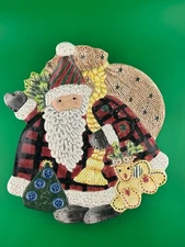 Fritz & Floyd Essential Christmas Santa With Bag Of Toys Cookie Plate