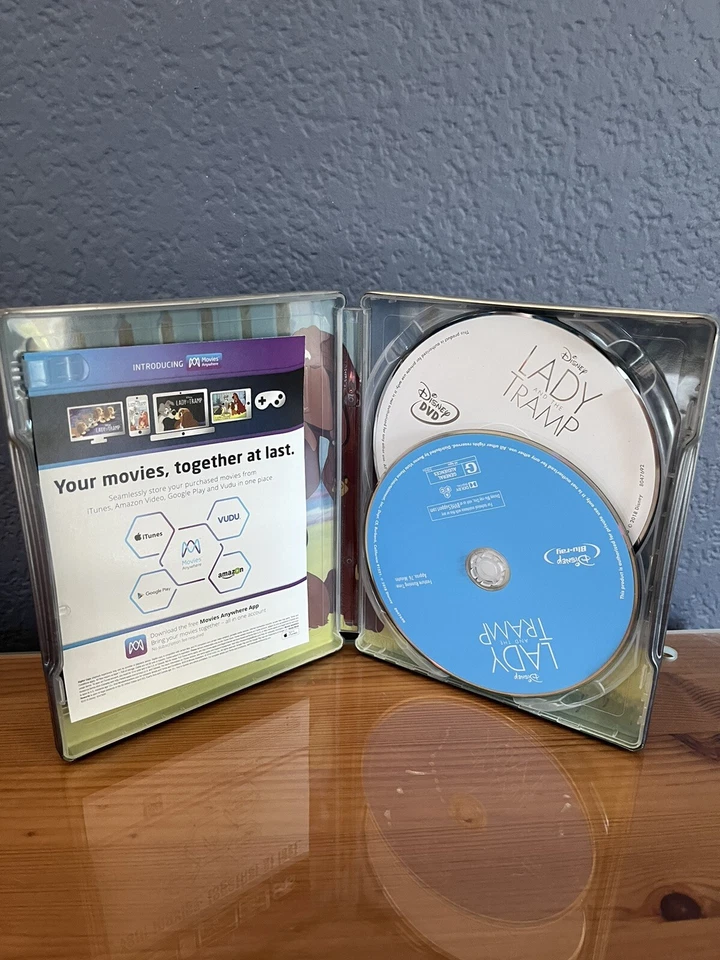 DISNEY LADY AND THE TRAMP BLU-RAY HD BEST BUY STEELBOOK RARE - Image 3 of 3