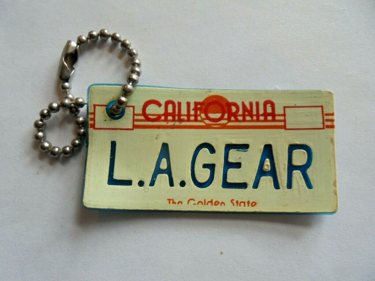 Vintage L.A. Gear Shoes California License Plate Rubber