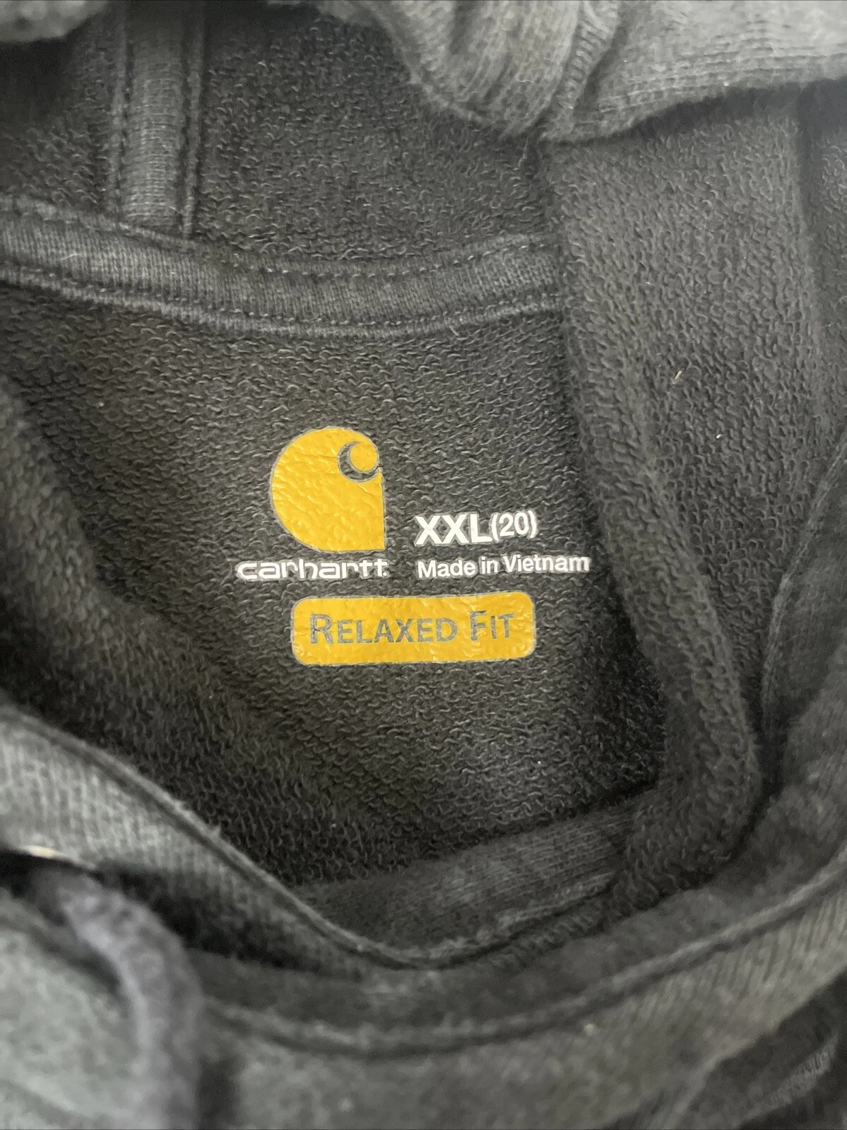 VETEMENTS Carhartt Relaxed Fit Felpa con Cappuccio Donna 103591 G34 Taglia XXL (20) Nera Manica Lunga