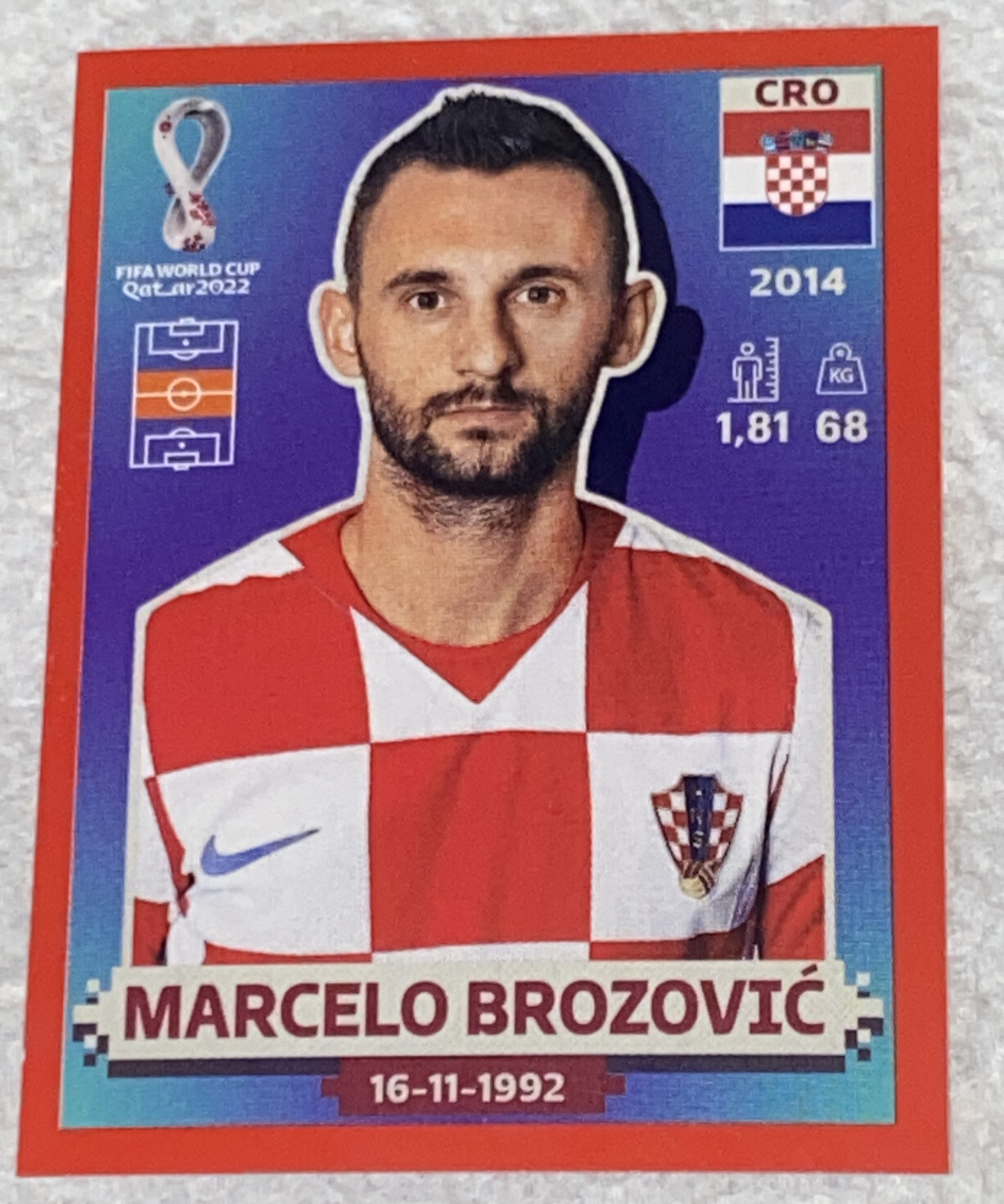 Panini World Cup Qatar 2022 sticker Marcelo Brozovic Red Croatia Luka