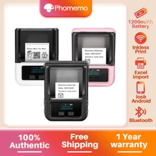 Phomemo M120 Bluetooth Label Maker Machine Portable Wireless Thermal Printer Lot