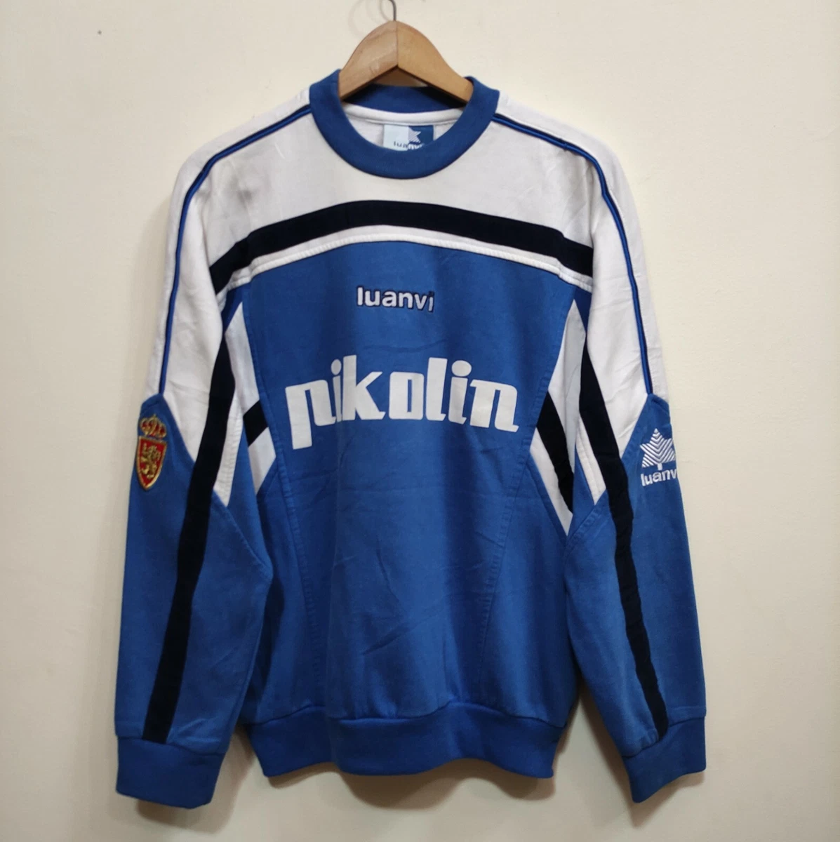 Real Zaragoza Training Tracksuit 1999 2000 Luanvi Top Jacket Camiseta Shirt
