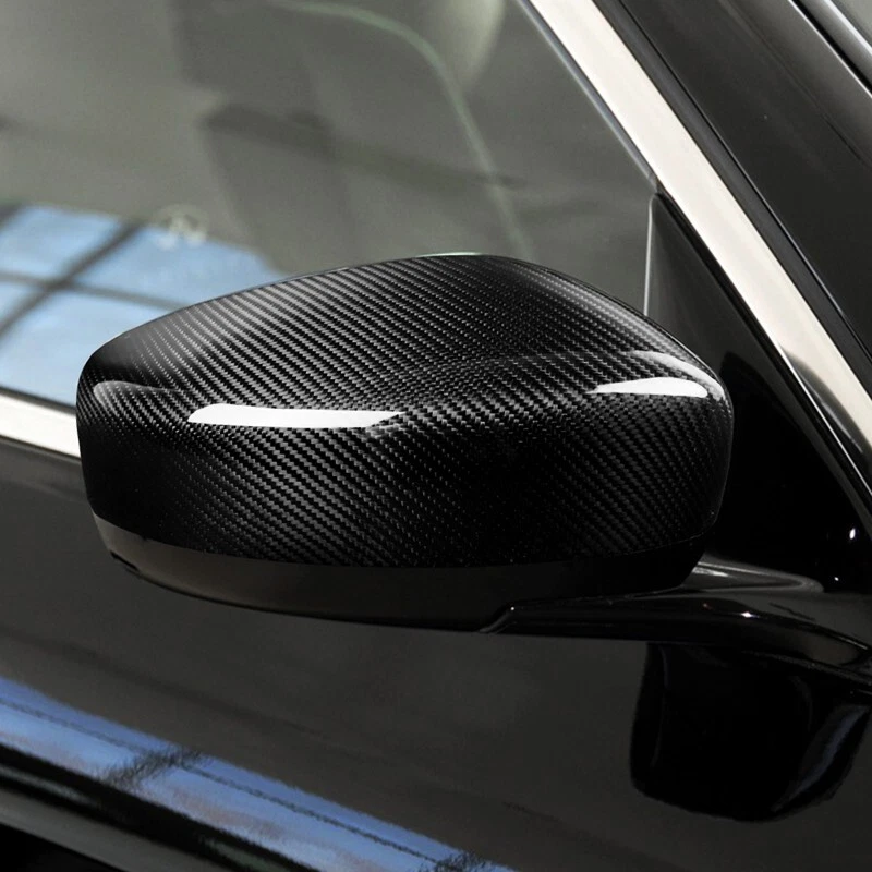 Tapas de cubierta de espejos retrovisores laterales de fibra de carbono real para Infiniti G37 2009-2013 Foto 2 de 4