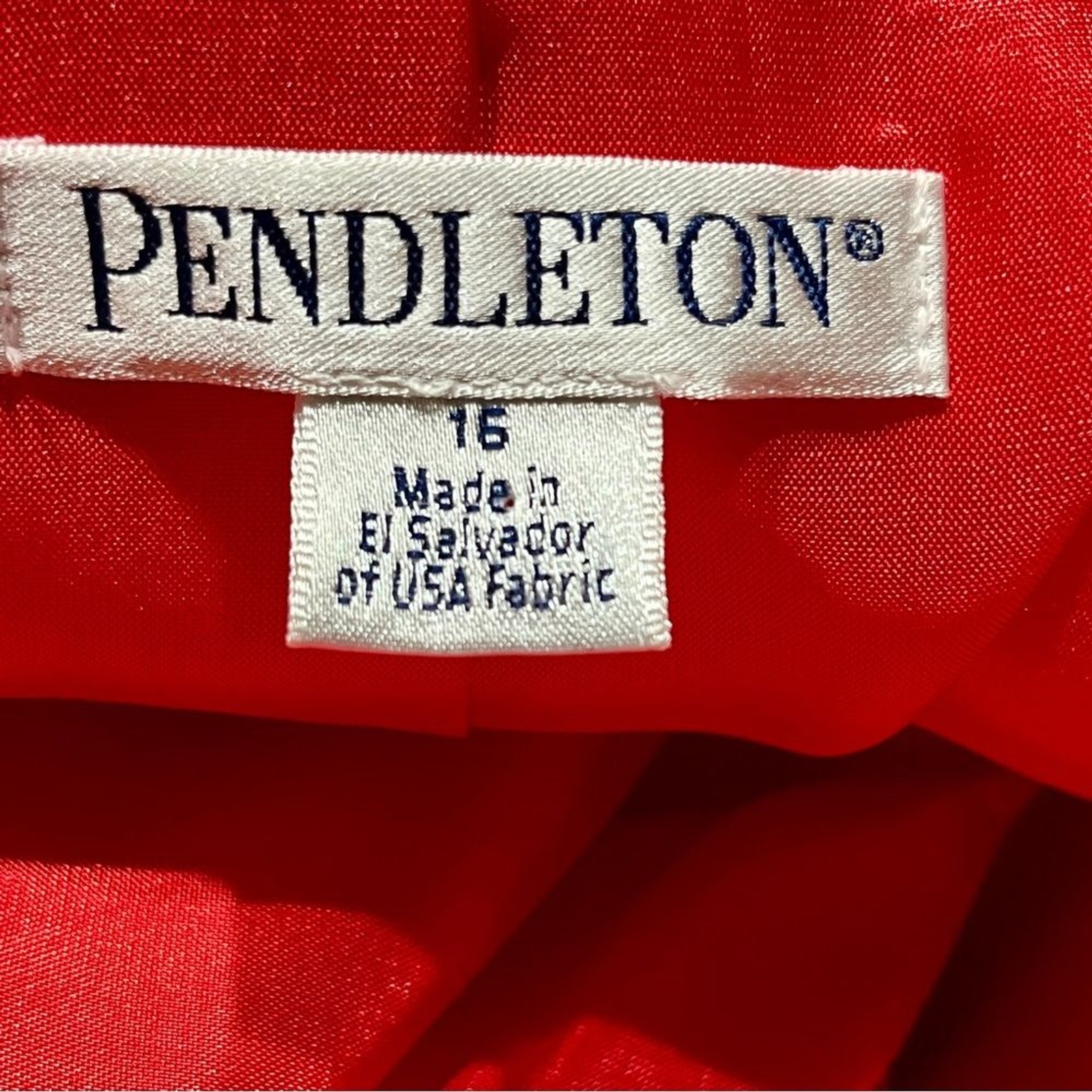 PENDLETON Red Wool Blazer Jacket 16 Heritage Clas… - image 8