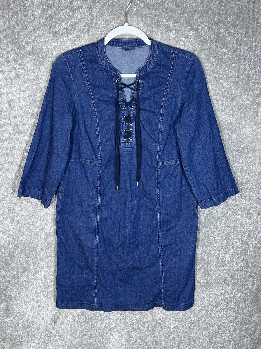 chinese dress ladies Sexy Western Denim Dress for Women Spaghetti Strap Lace Hem Mini Jean  Dresses Cami Lace Up Dress,Light Blue,Small at Amazon Women's Clothing store main image 0