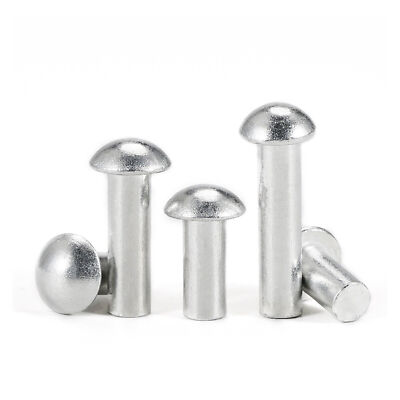Halbrundnieten DIN 660 Aluminium Alu Niete Nieten 2mm 2,5mm 3mm 4mm 5mm 6mm 8mm