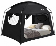 Black Bed Tent Canopy   Privacy Sleep Tent with Ventilation