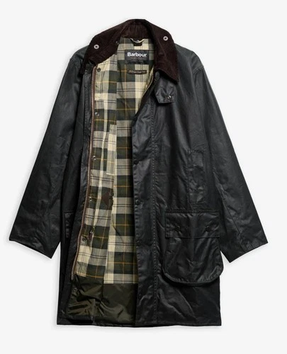 Rare Brand New with tags BARBOUR Men Border Wax Jacket hard to get size 46 Sage - product listing photo