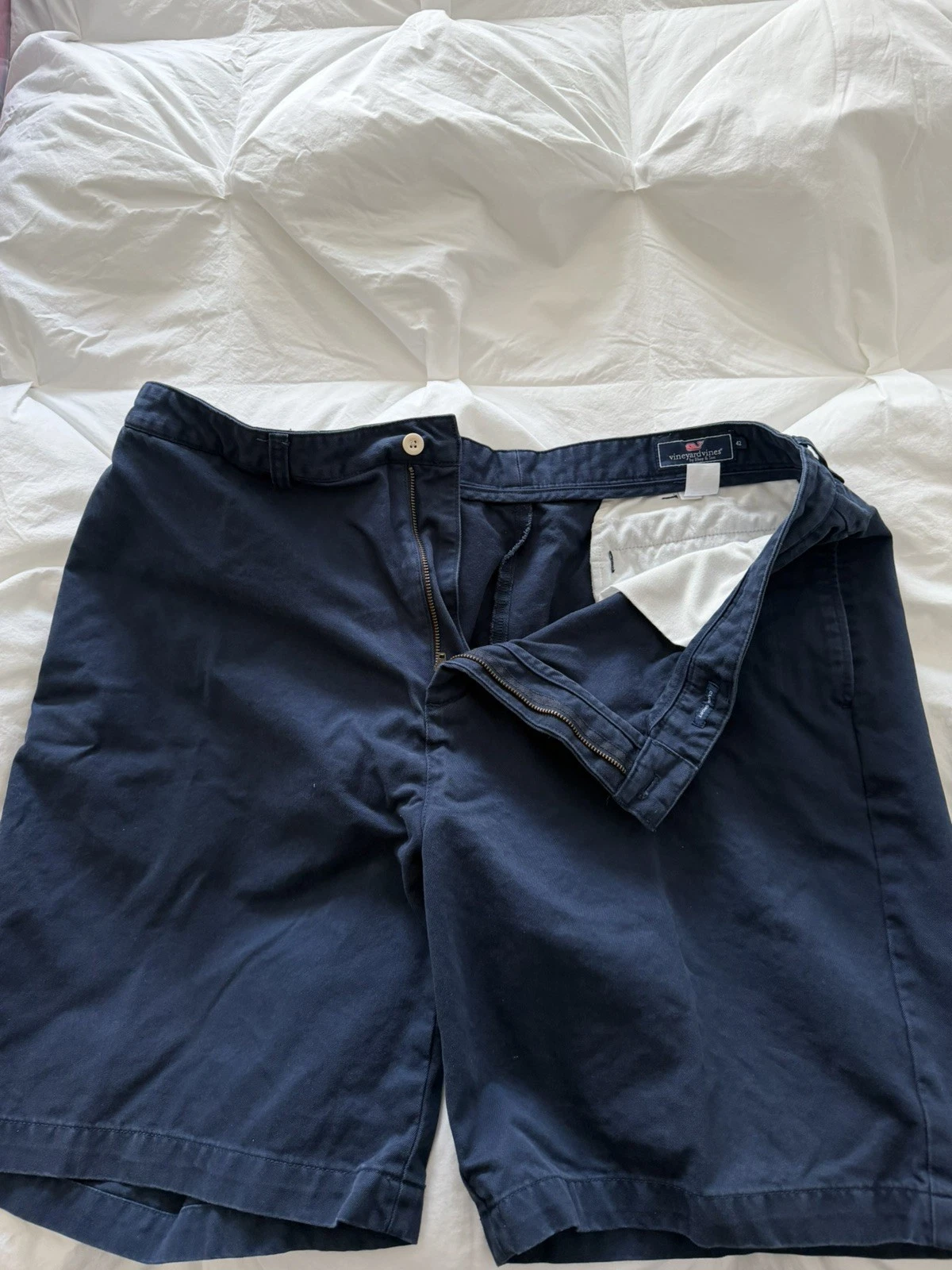 Vineyard Vines Club Short Size 42 Men Navy Blue Flat Front Chino