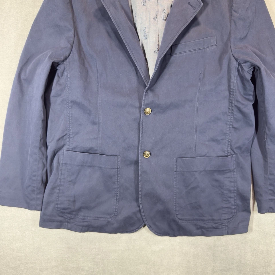 Jaqueta Tommy Bahama Masculina XL Azul Marinho Boracay Blazer Não Estruturado Elástico Ventilação Dupla - Imagem 3 de 4