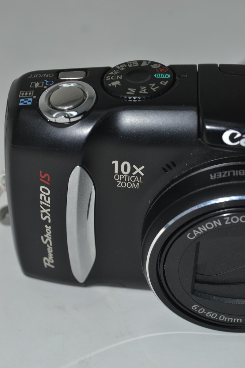 Canon PowerShot SX120 IS 10MP Digital Camera 10X Zoom Black W/ 2GB