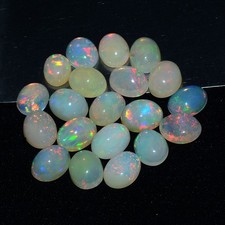 10 Pcs Natural Opal Ethiopian Hi-Grade 9mmx7mm Flashy Colors Loose Gemstones Lot