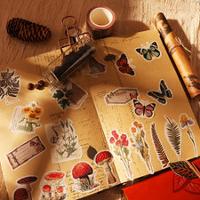 200Pcs Vintage Scrapbook Stickers, Aesthetic Junk Journal Stamping Supplies K...