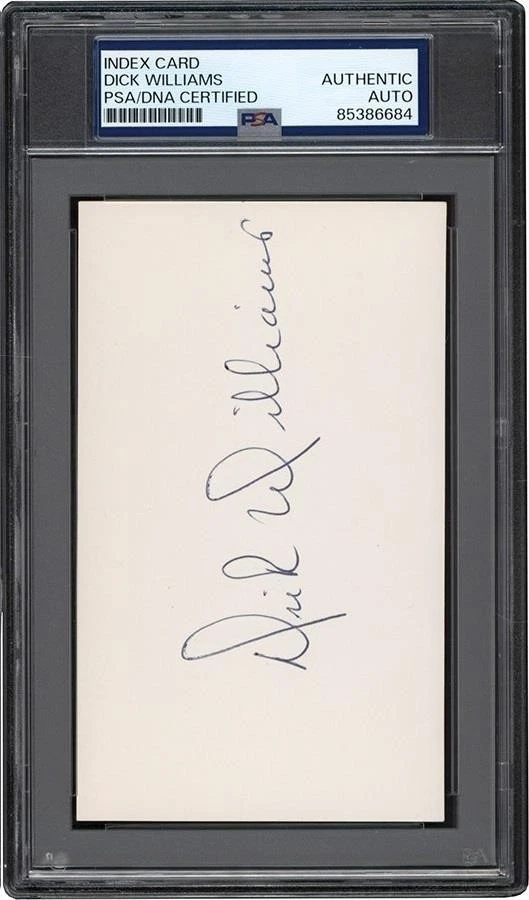 014, Dick Williams HOF, Original Autograph, Index Card, Athletics, PSA/DNA - Image 2 of 4