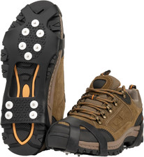 Ice Cleats for Shoes and Boots, Ice Snow Grips for Winter Walking Traction, Anti