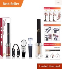 Luxury Wine Opener Set: Air Pump, Foil Cutter, and Aerator - Perfect Gift