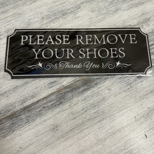 PLEASE REMOVE YOUR SHOES STICKER DECAL SIGN DOOR BUSINESS CHURCH SCHOOL