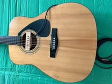 Yamaha FG401 Acoustic Guitar With Seymour Duncan Maple Pickup, Replaced Strings