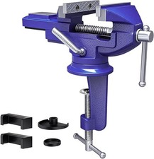 VonLux 80mm Table Vice Clamp with 360° Swivel Base for Woodworking and Metalwork