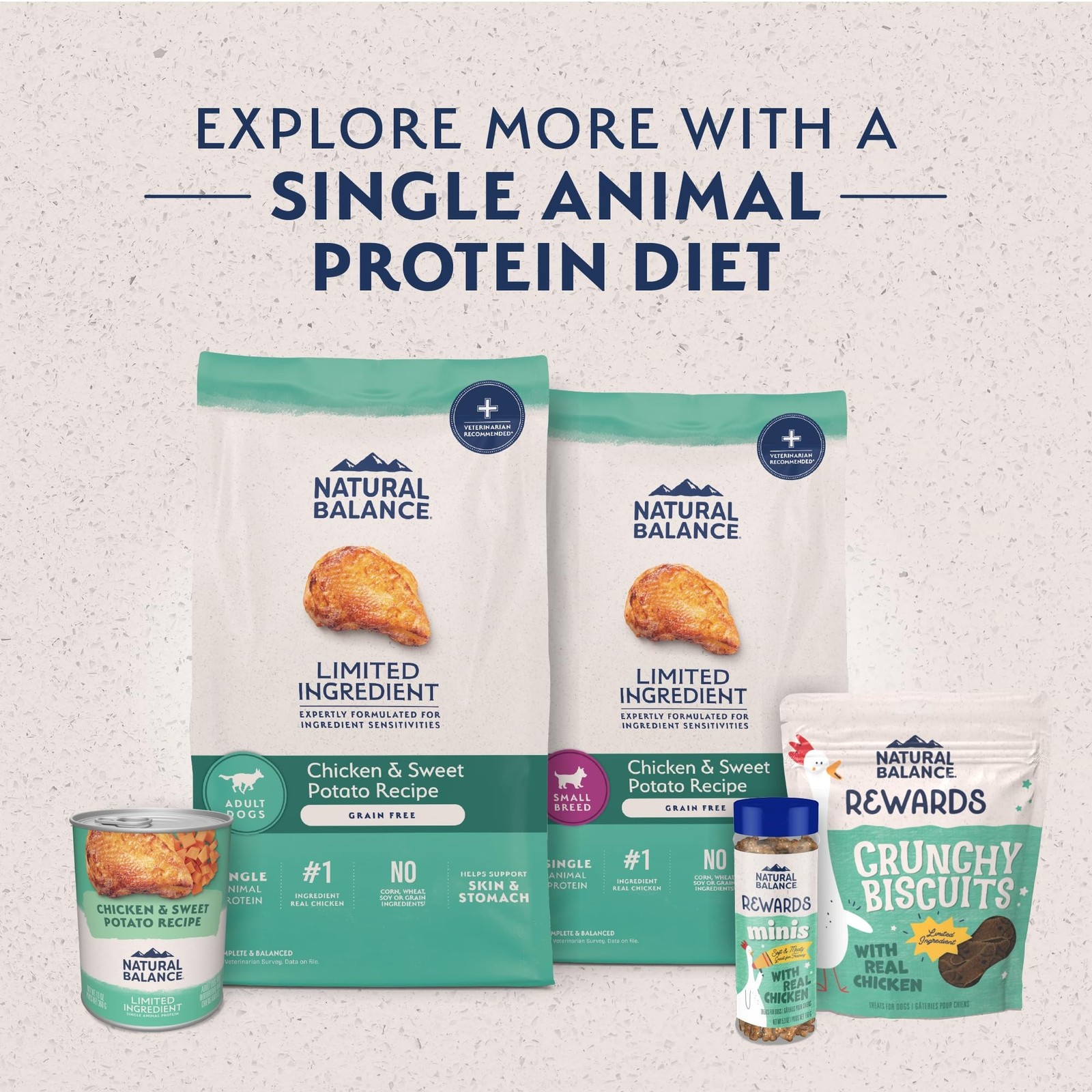 Natural Balance Limited Ingredient Small Breed Adult Grain-Free Dry Dog Food,...