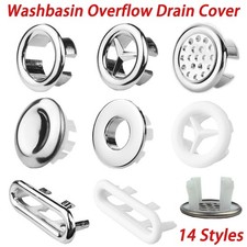 Bathroom Washbasin Ceramic Sink Overflow Drain Cover Open Hole 22-24mm 14 Styles