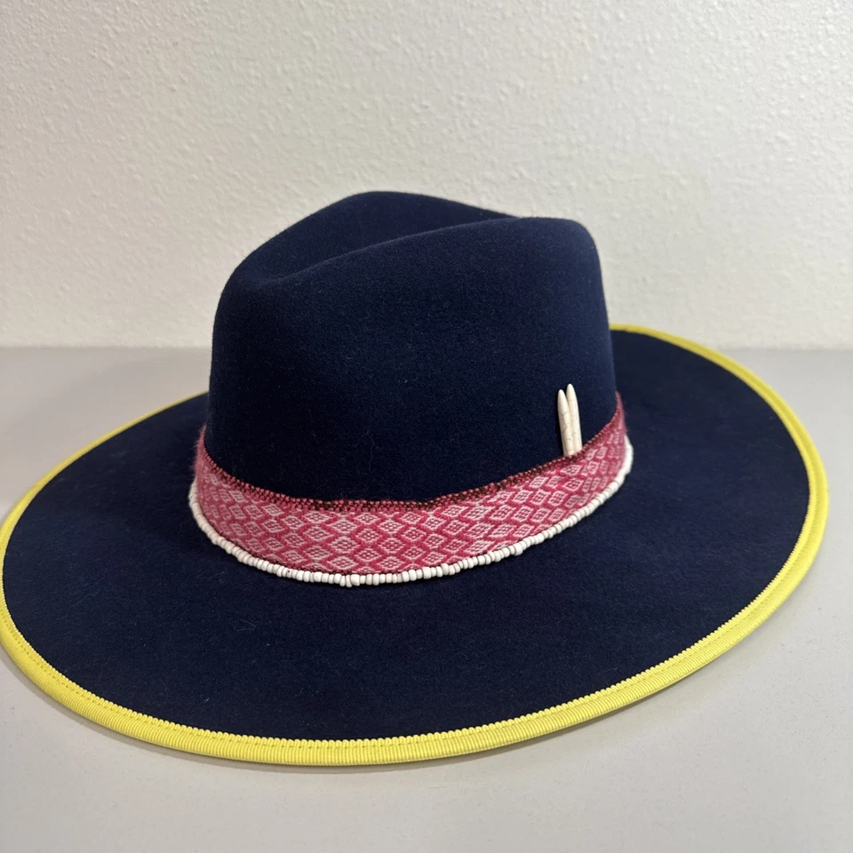 Fieltro de Lana Ala Ancha Azul Hampui Raro Serie Limitada De 100 Talla Grande Medicina Foto 3 de 4