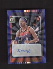 2025 Donruss WNBA #SS-SP Shey Peddy Signature Series Blue Laser #/25
