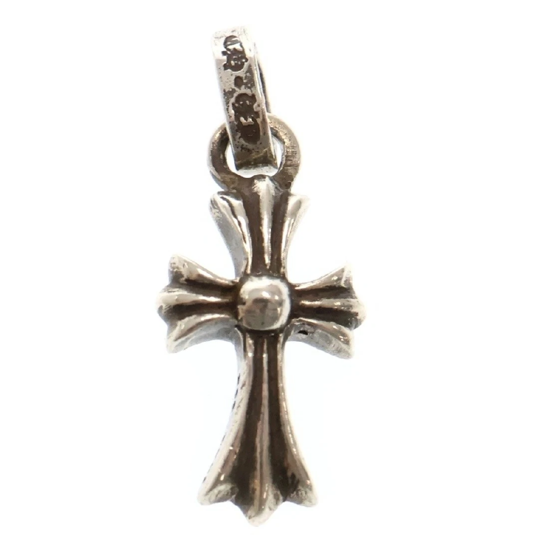 CHROME HEARTS CUORI CROMATI CRS BBYFAT bambino croce grassa ciondolo top argento BCA237 usato9b30