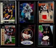 (10) Card Lot NFL Rookie Auto Game Worn Serial Number Portis Boller Autry Benson