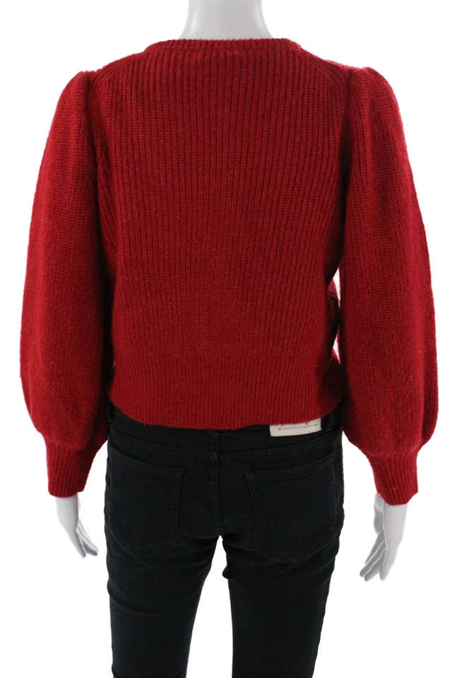 Женский красный кардиган на пуговицах с круглым вырезом J Crew размер S - Изображение 3 из 4