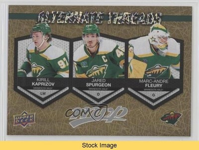 2023 MVP Alternate Threads Gold Kirill Kaprizov Jared Spurgeon #AT-12 READ p0r